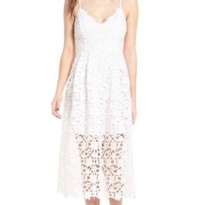 White Lace Midi Dress from ASTR